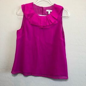 J. Crew Silk Pink Sleeveless Blouse D1